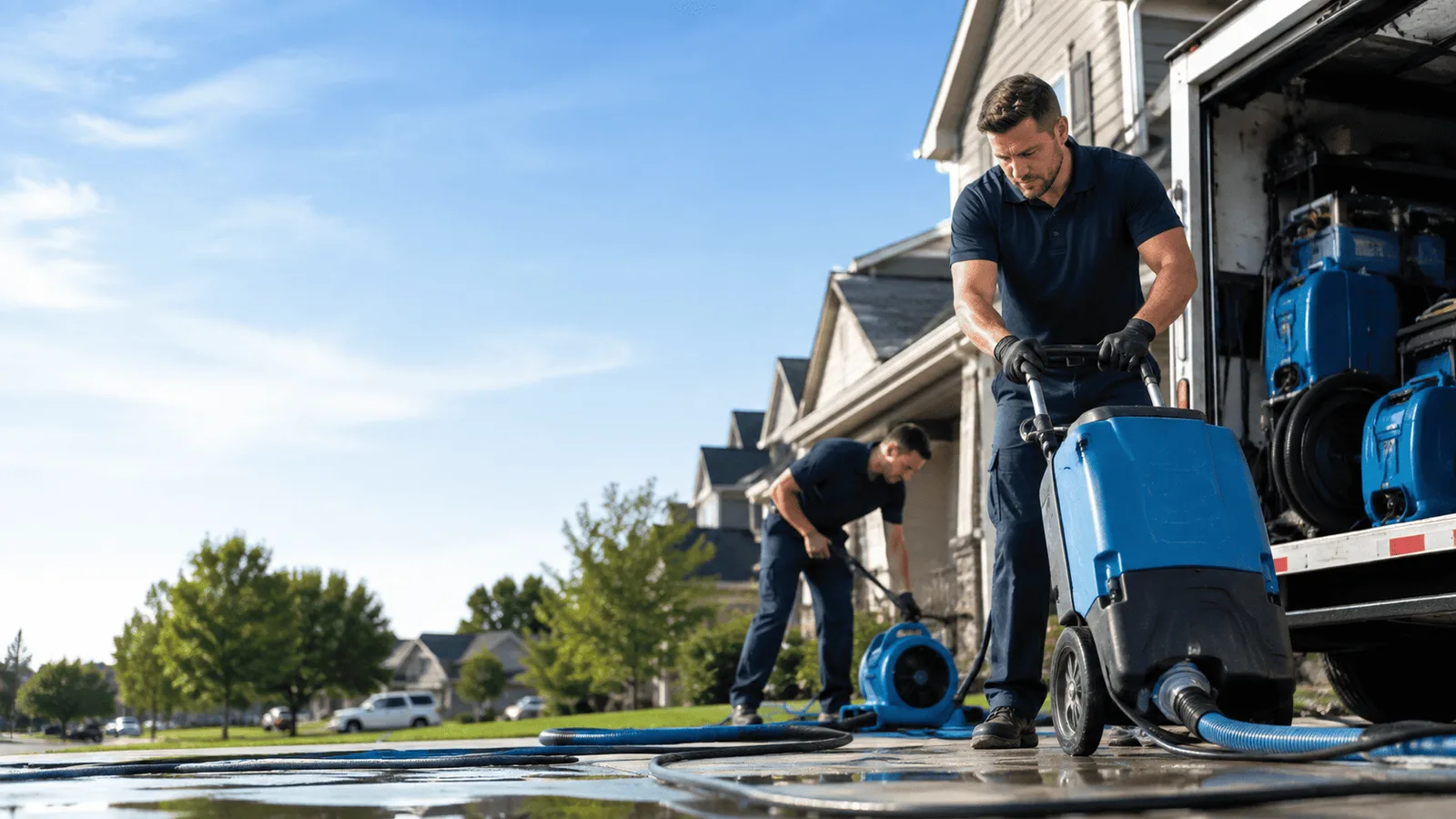 Dehumidification being performed in Baldwinsville, NY
